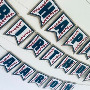 Happy Birthday twine & card stock banner